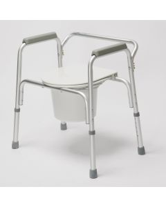 COMMODE 17-21.5 300LB FIXED ARM 10 QT