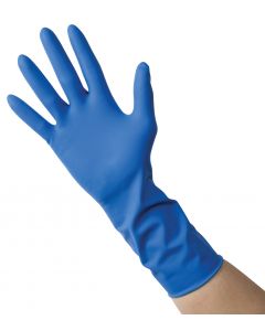 LATEX EXAM GLV PF EXT CUFF BLU LG